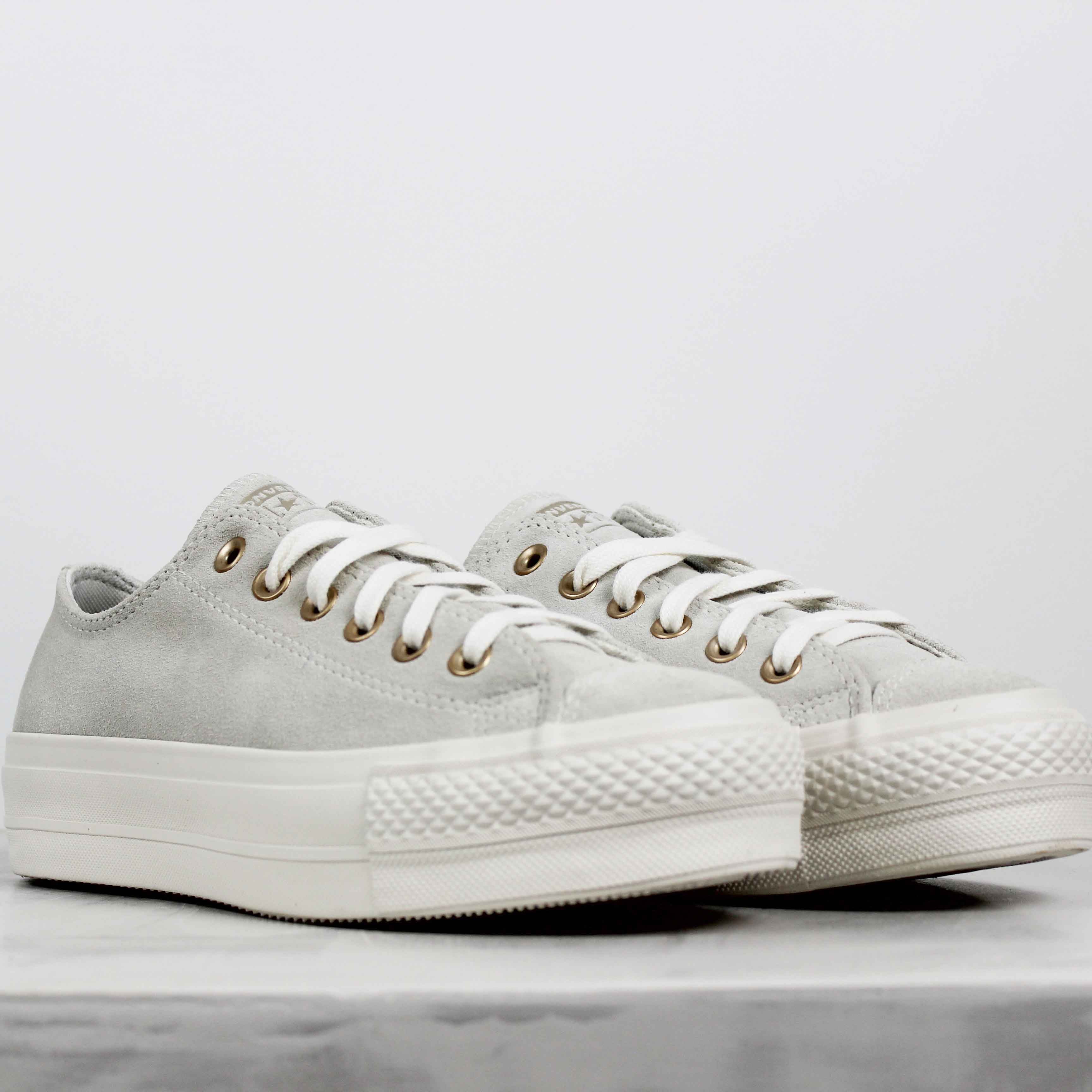 Tênis Converse Chuck Taylor All Star Lift Suede Branco