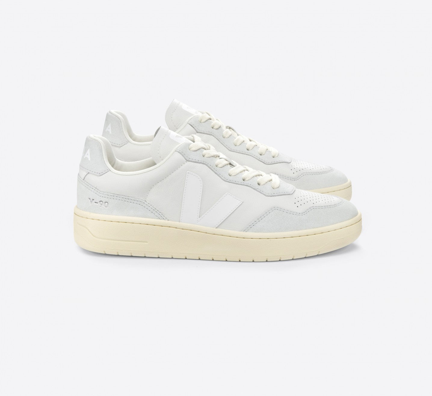 TENIS VEJA V-90 O T LEATHER GRAVEL WHITE