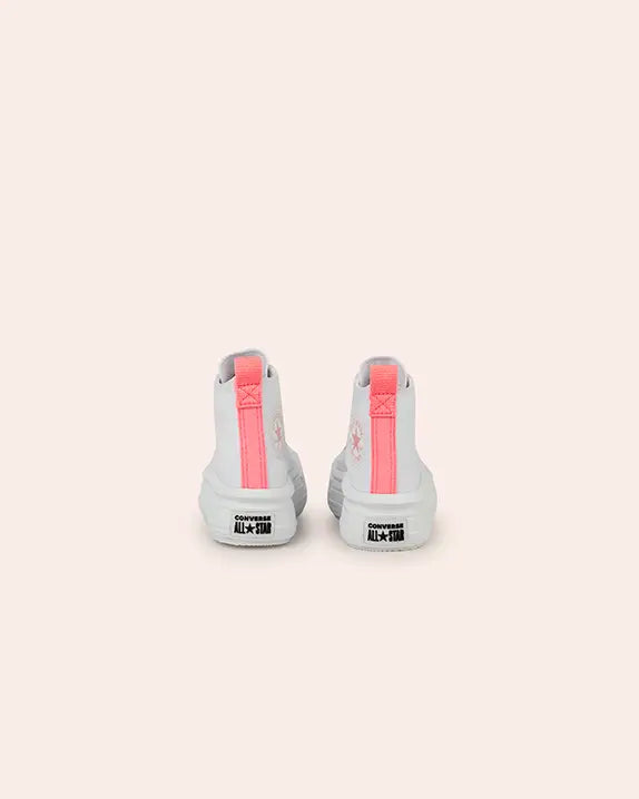 Tênis Converse Chuck Taylor All Star Move Branco Rosa Neon