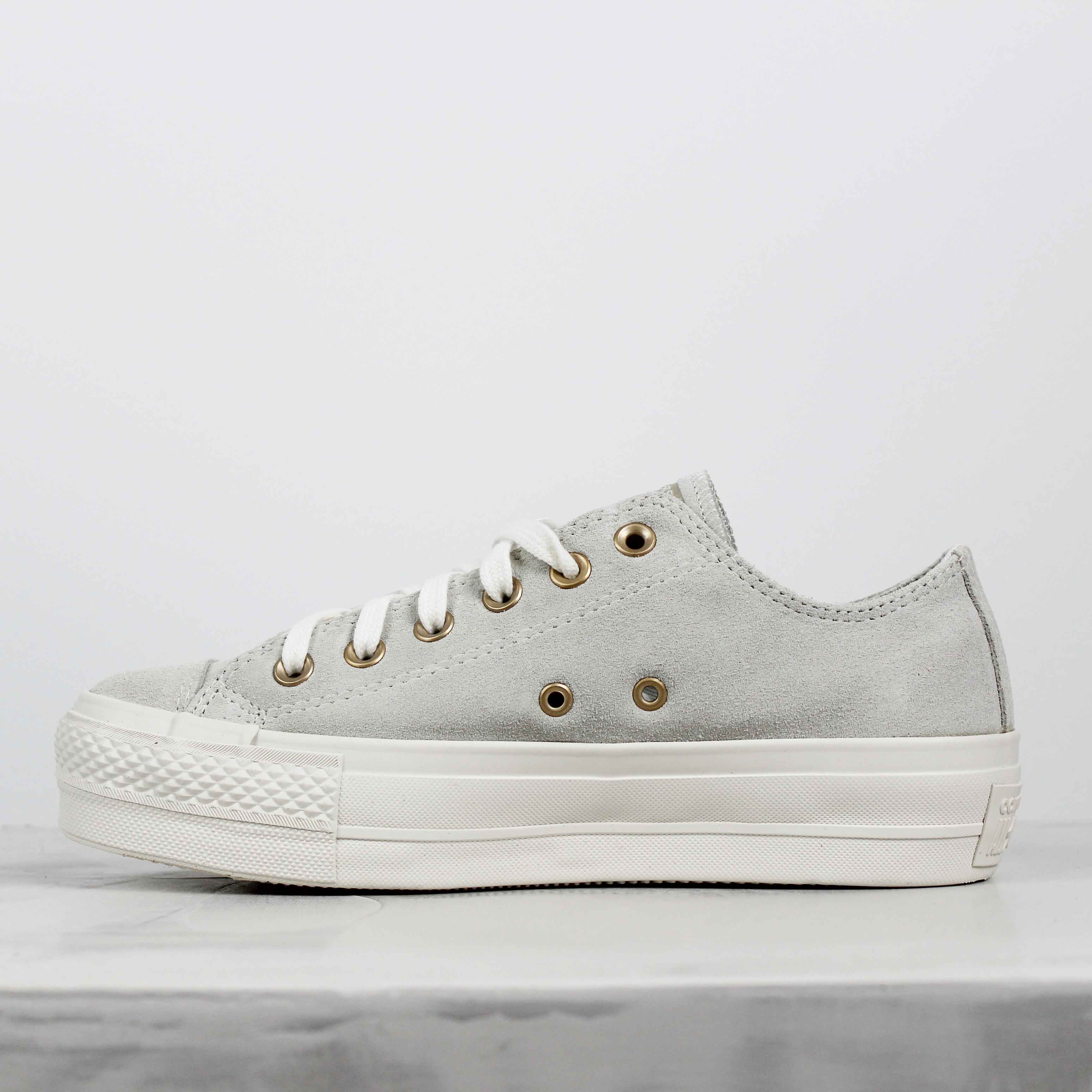 Tênis Converse Chuck Taylor All Star Lift Suede Branco