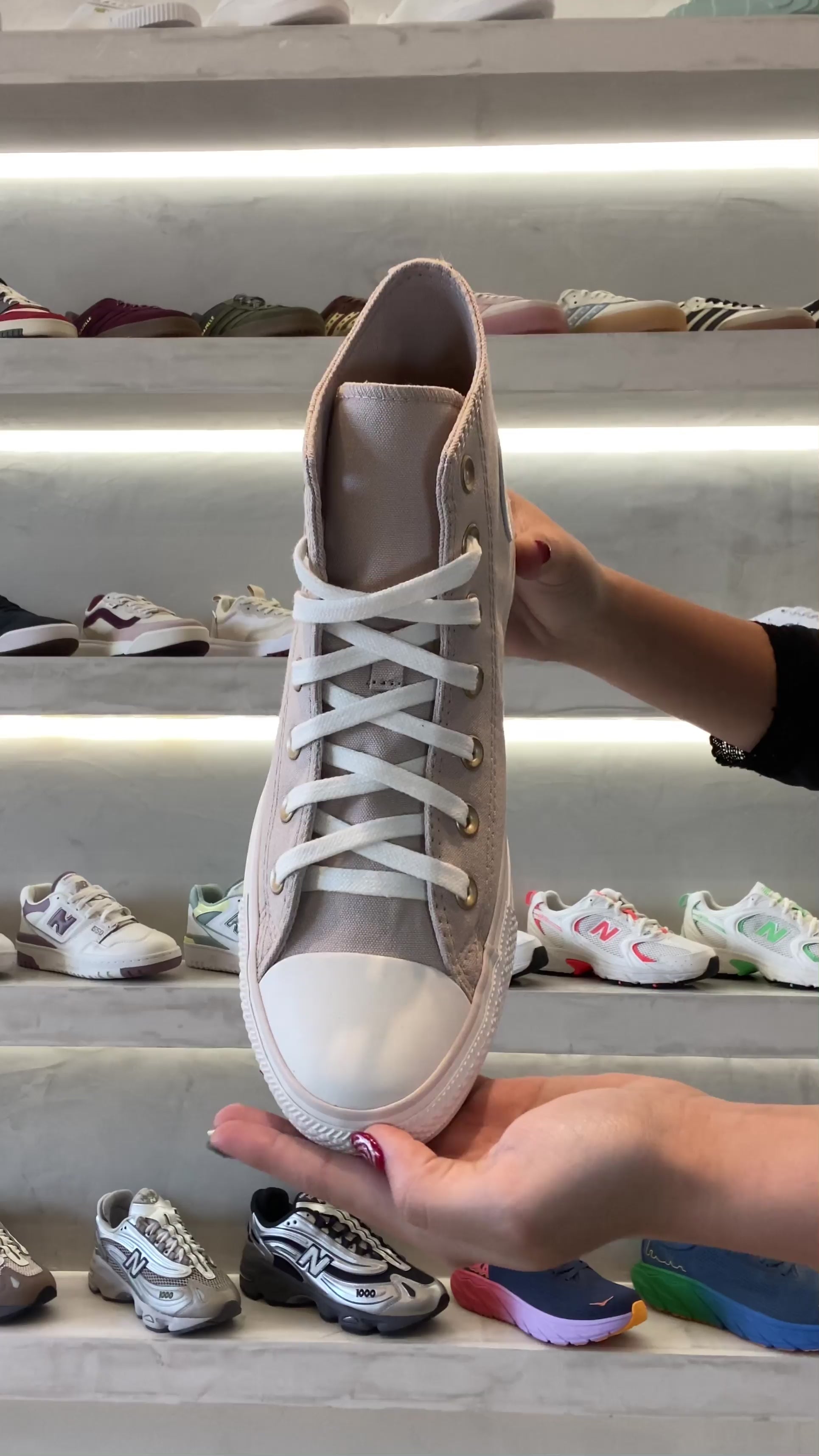 Tênis Converse Chuck Taylor Summer Metals Mid Bege