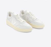 TENIS VEJA V-90 O T LEATHER GRAVEL WHITE