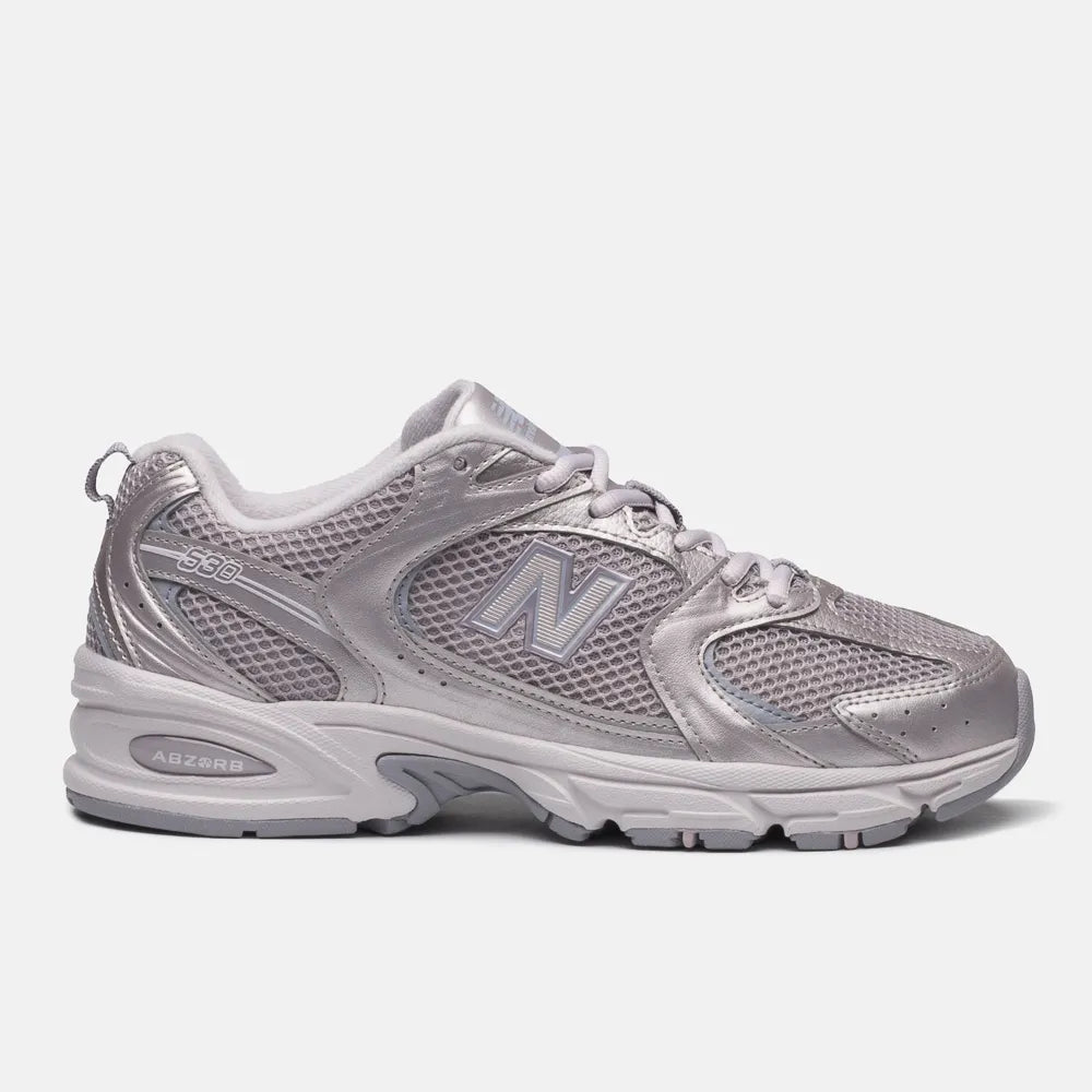 Tenis Nb 530 Unisex Cinza Prata Roxo