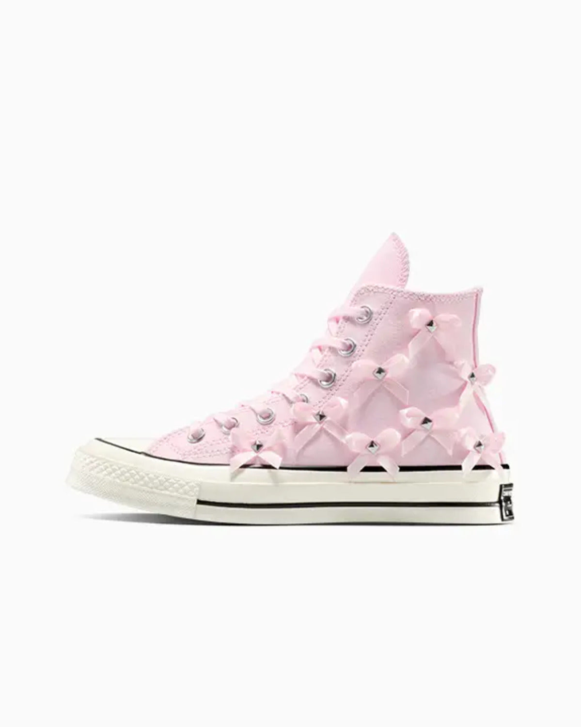 Tênis Converse Chuck 70 Bow Studded Cano Alto Rosa