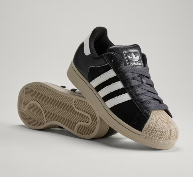 Tênis Adidas Superstar II  Core Black Core White Khaki Tree