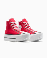 Tênis Converse All Star Lift Double Stack Plaid Mid Vermelho