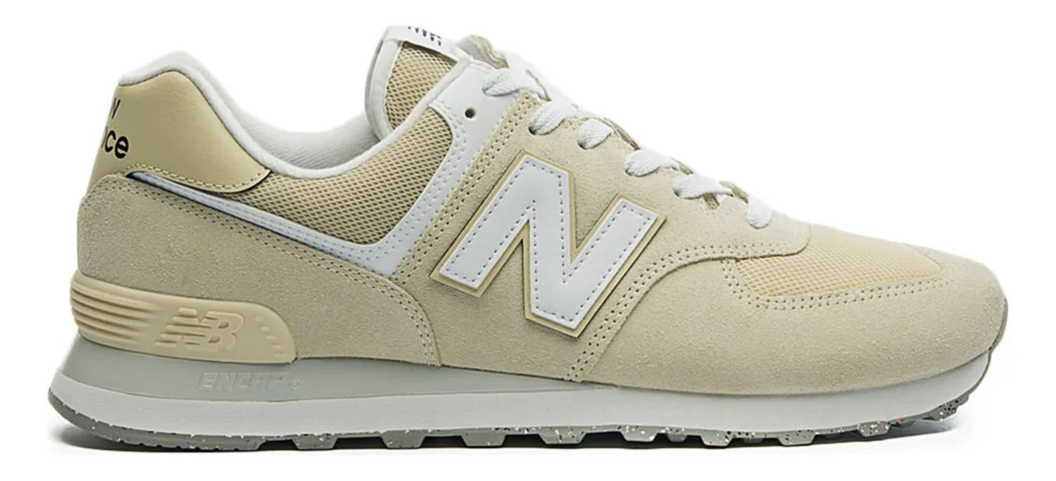 TENIS NB 574 BRANCO BEGE