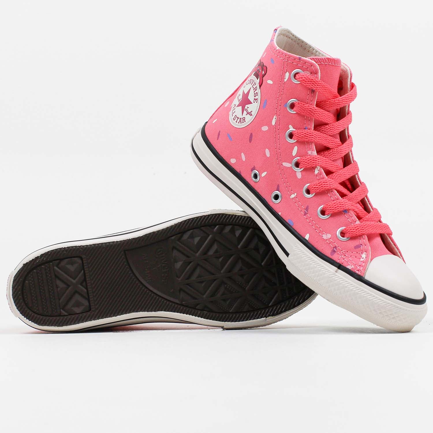 Tênis Converse Urso Lotso Chuck Taylor All Star Mid Rosa