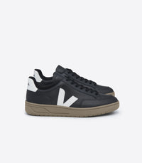TENIS VEJA V-12 LEATHER BLACK WHITE DUNE