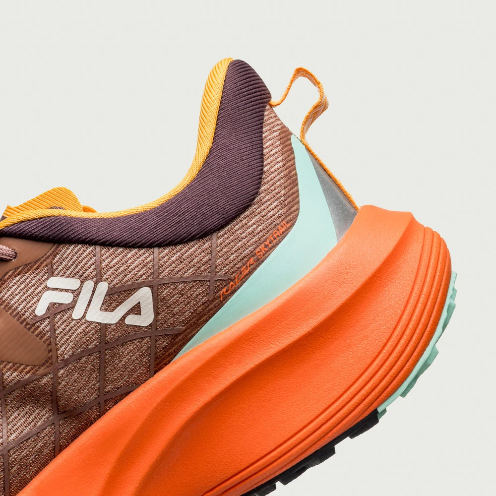 Tenis Fila Racer Skytrail Masculino Marrom Terroso Laranja Flame Verde Agua