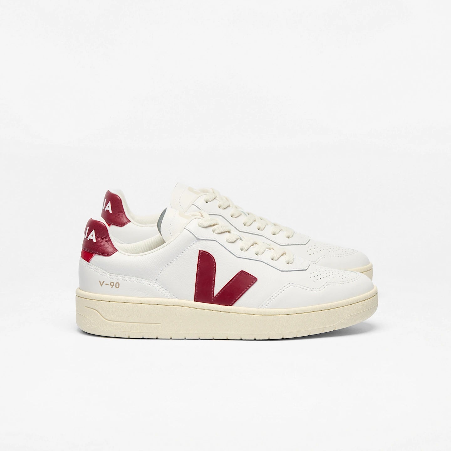Tênis Veja V-90 O.T Leather Extra White Marsala