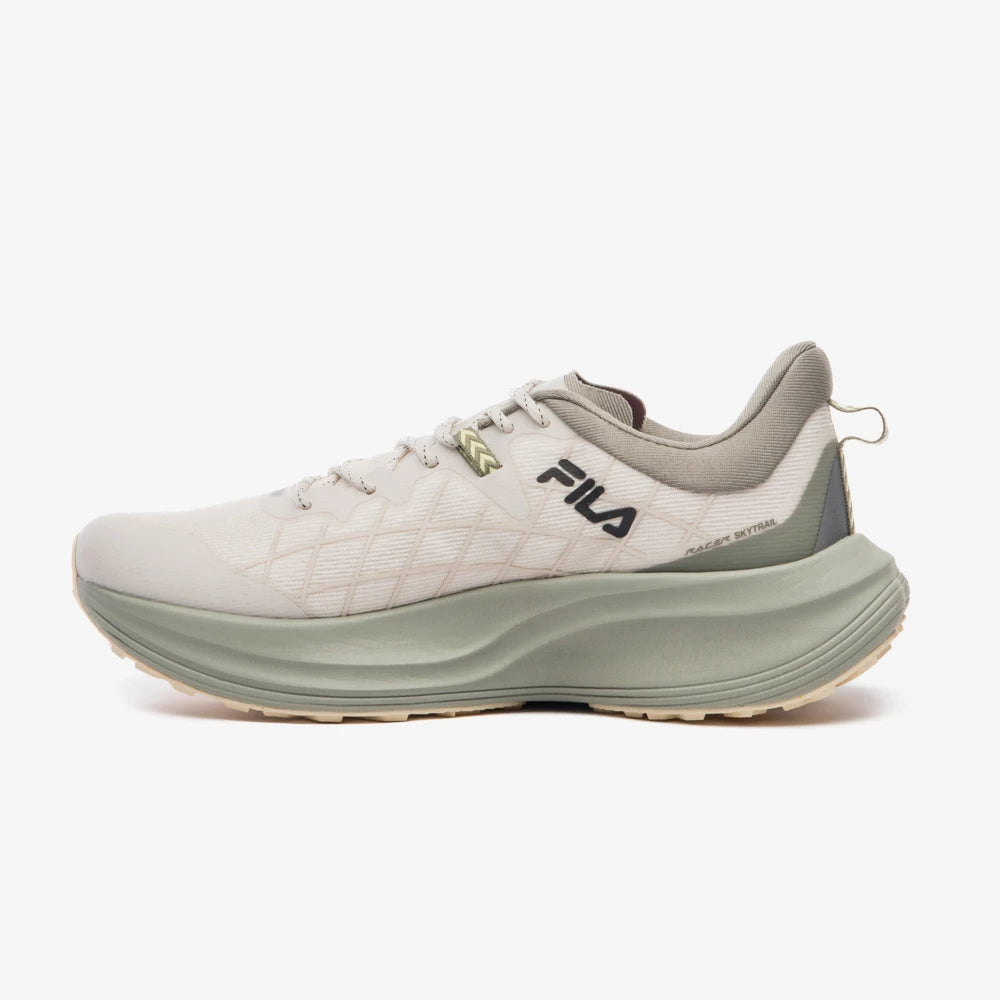 Tenis Fila Racer Skytrail Bege Claro Oliva Medio Verde Limao