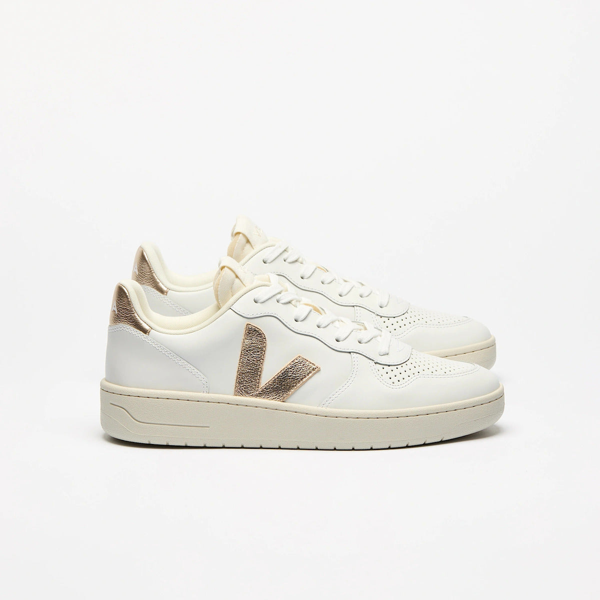 Tênis Veja V-10 Prime Leather White Platine