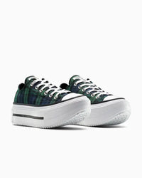 Tênis Converse All Star Lift Double Stack Plaid Azul Verde