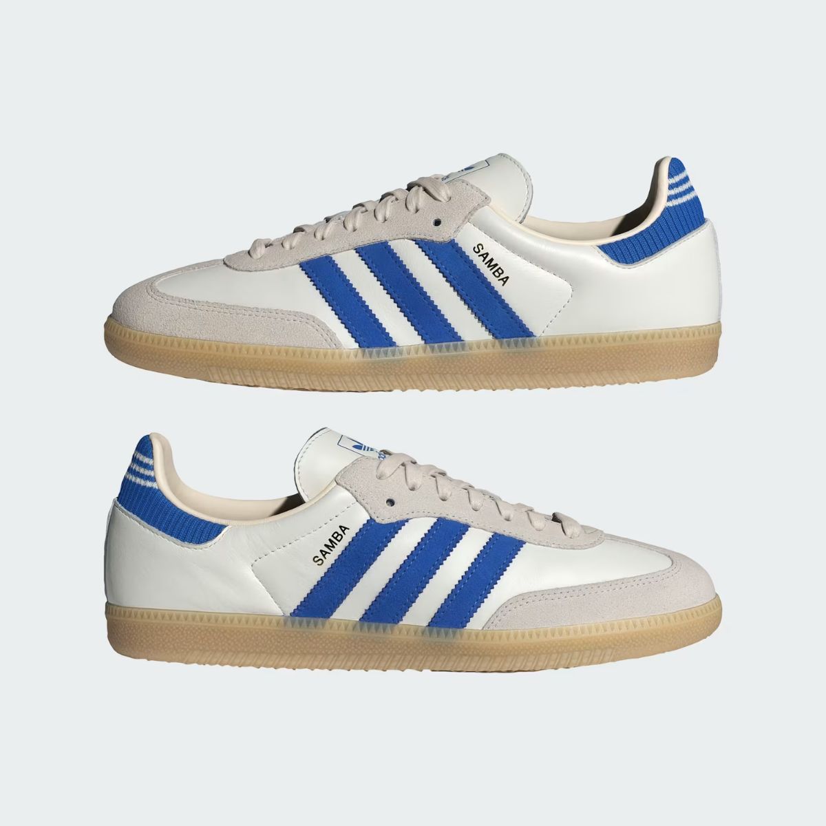 Tênis Adidas Samba OG Cloud White Blue Gum