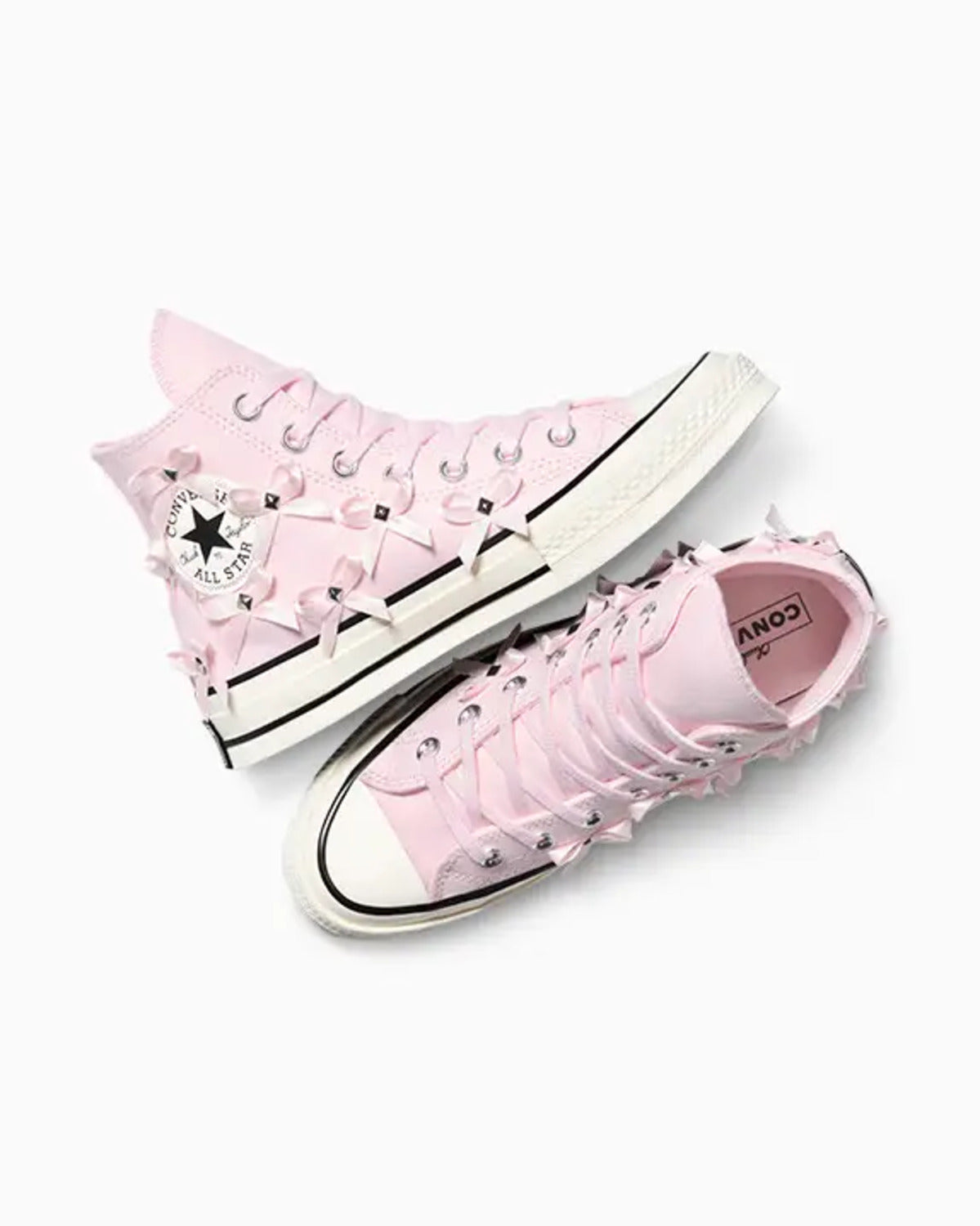 Tênis Converse Chuck 70 Bow Studded Cano Alto Rosa
