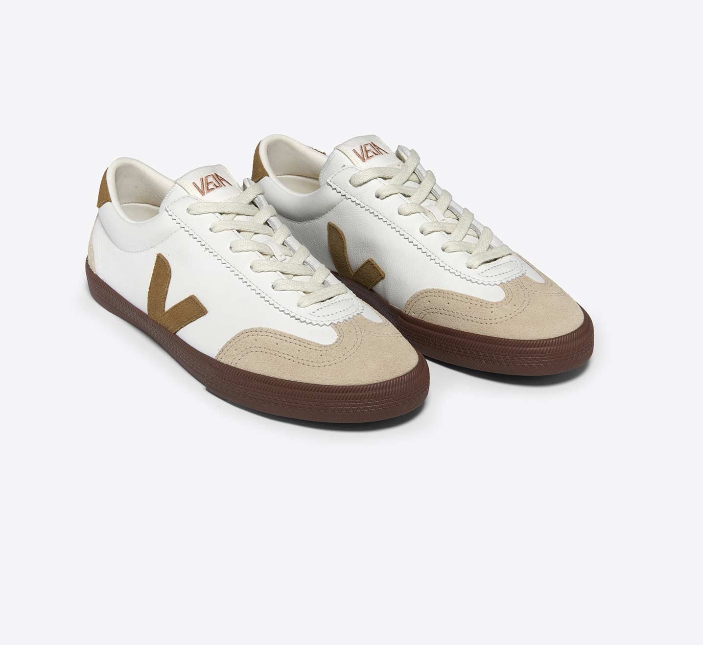 Tênis Veja Volley O.T Leath White Tent Bark