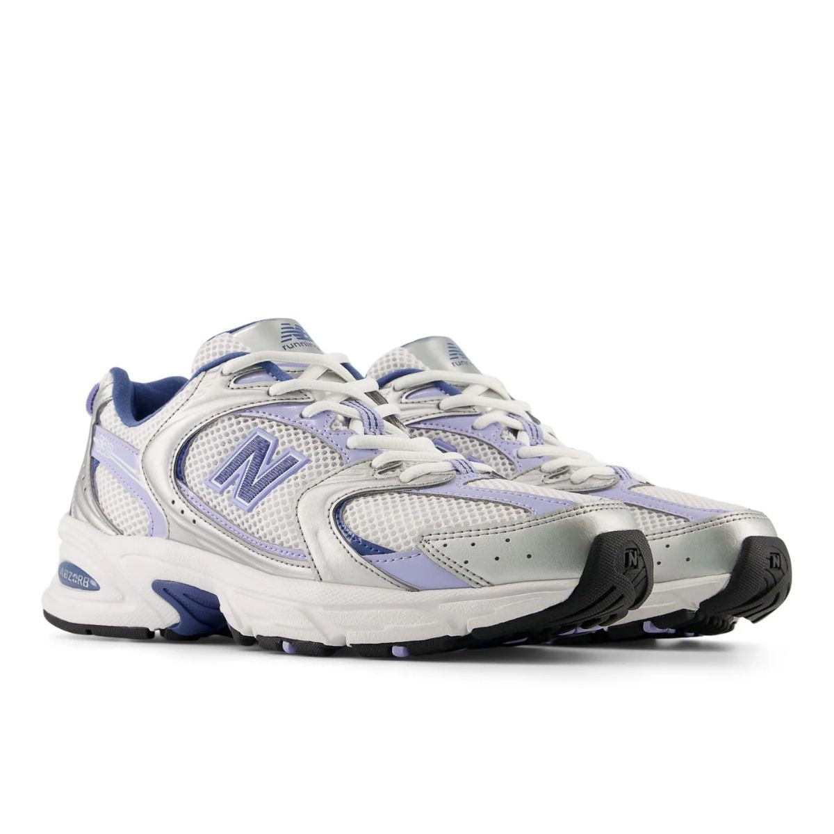 Tênis Nb 530 Unisex Prata Roxo e Azul