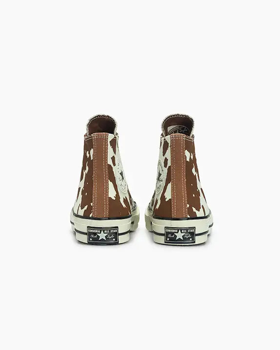 Chuck 70 Cow Print Cano Alto Marrom