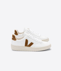 TENIS VEJA V-12 LEATHER EXTRA WHITE CAMEL