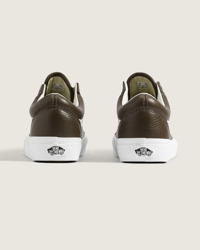 Tenis Vans Old Skool Leather Brown True White