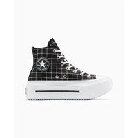 Tênis Converse All Star Lift Double Stack Plaid Mid Preto