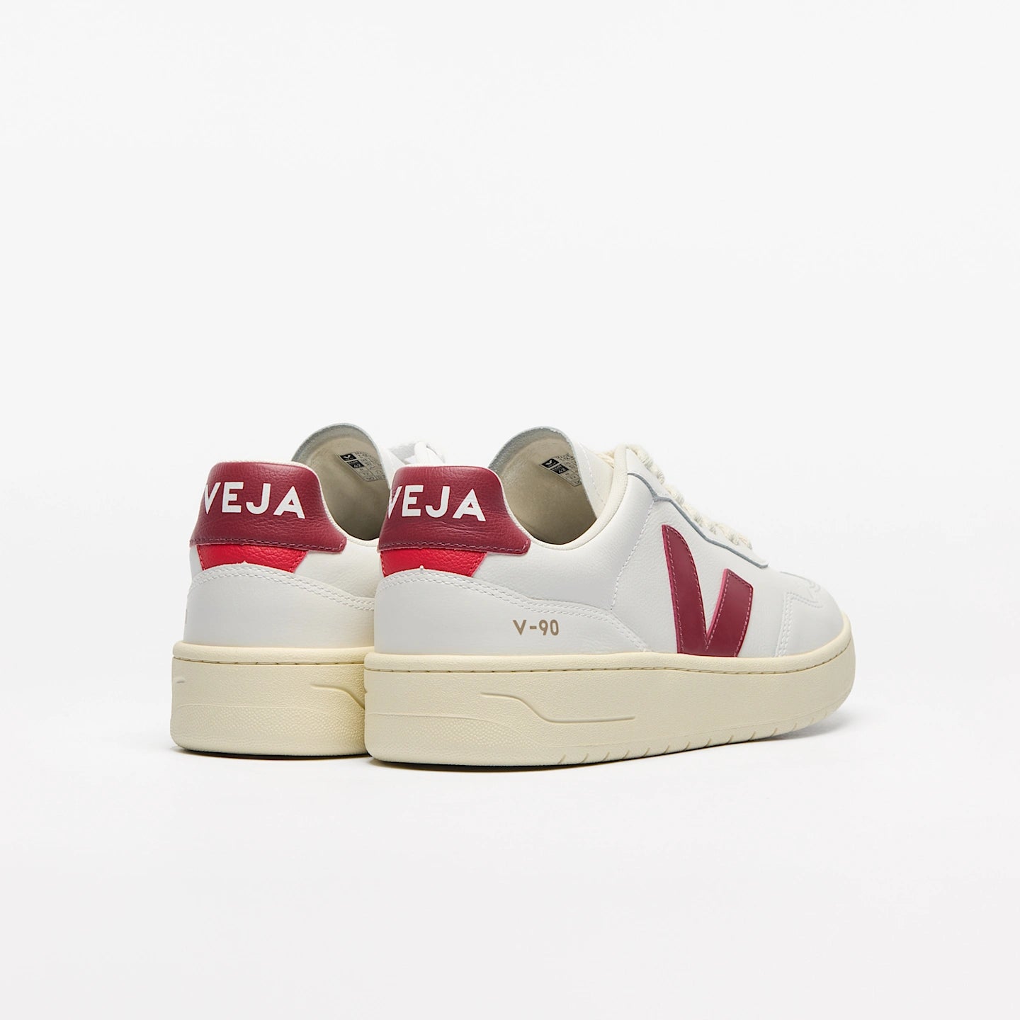 Tênis Veja V-90 O.T Leather Extra White Marsala