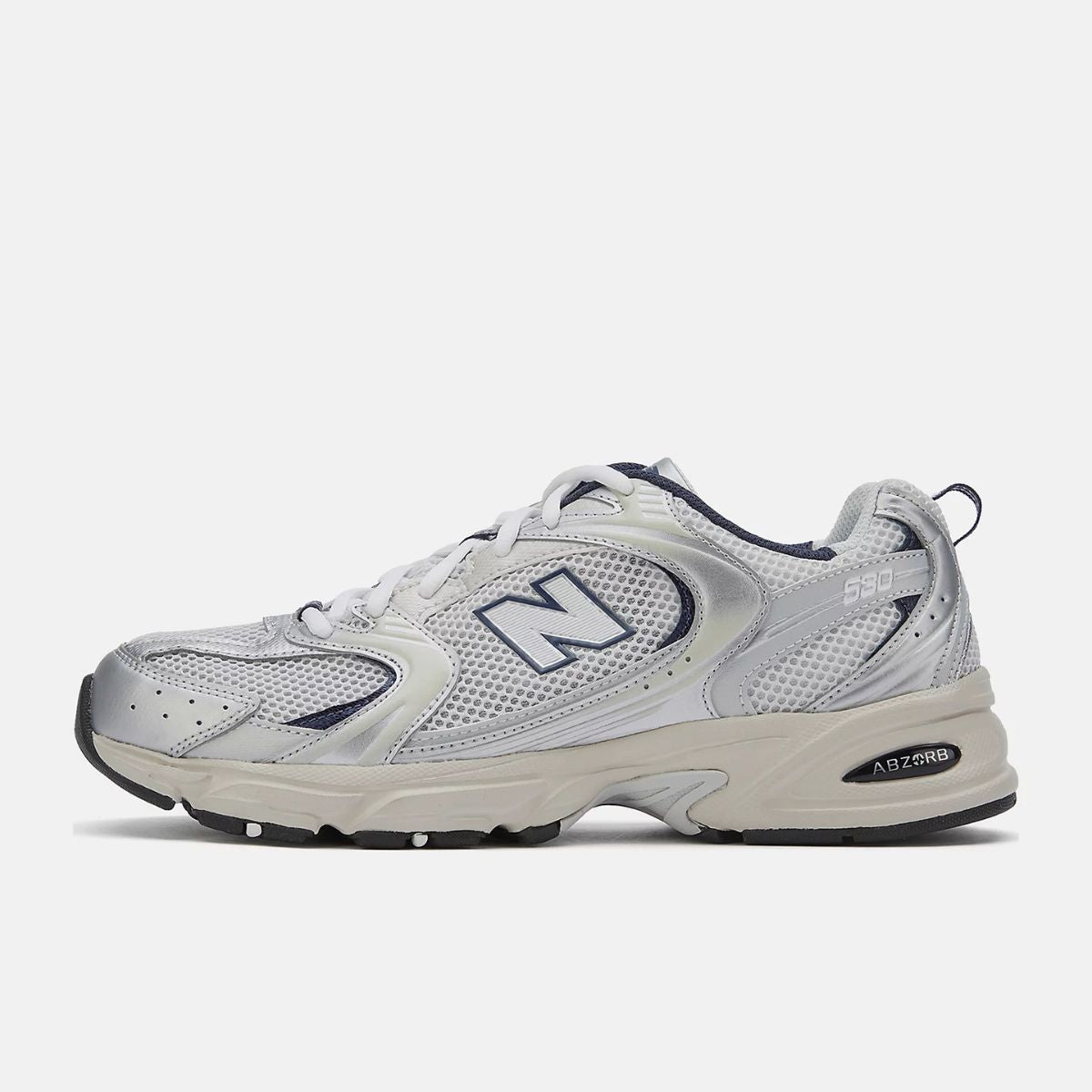 Tênis New Balance 530 Prata e Azul Marinho