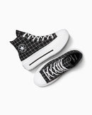 Tênis Converse All Star Lift Double Stack Plaid Mid Preto