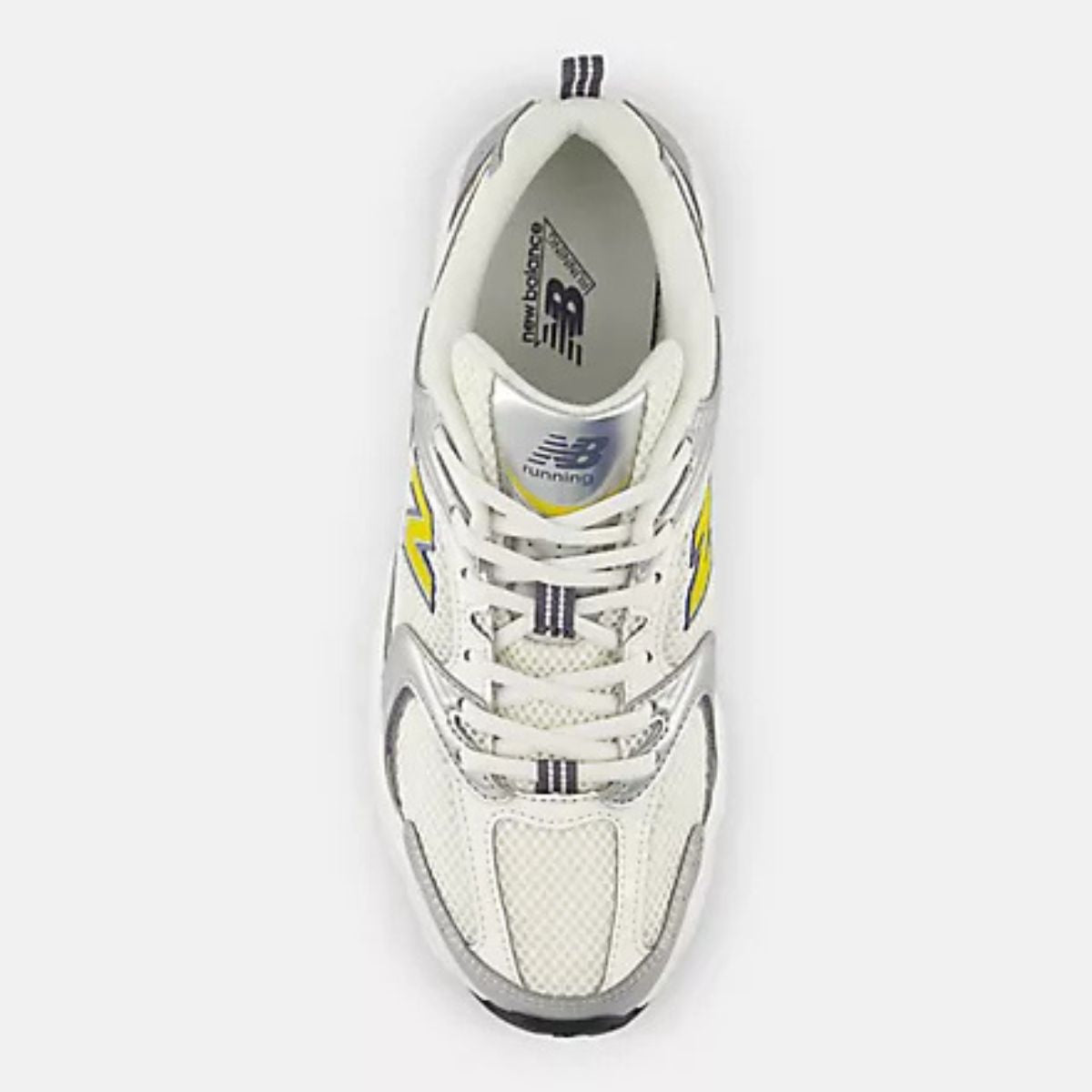 Tênis Nb 530 Unisex Branco Prata Amarelo