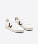 TENIS VEJA V-12 LEATHER EXTRA WHITE CAMEL