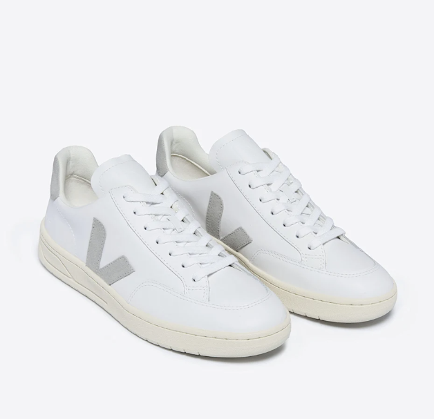 Tênis Veja V 12 Leath Xtra White Light Grey
