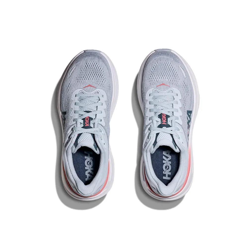 Tênis Hoka Bondi 9 Cinza Branco Vermelho