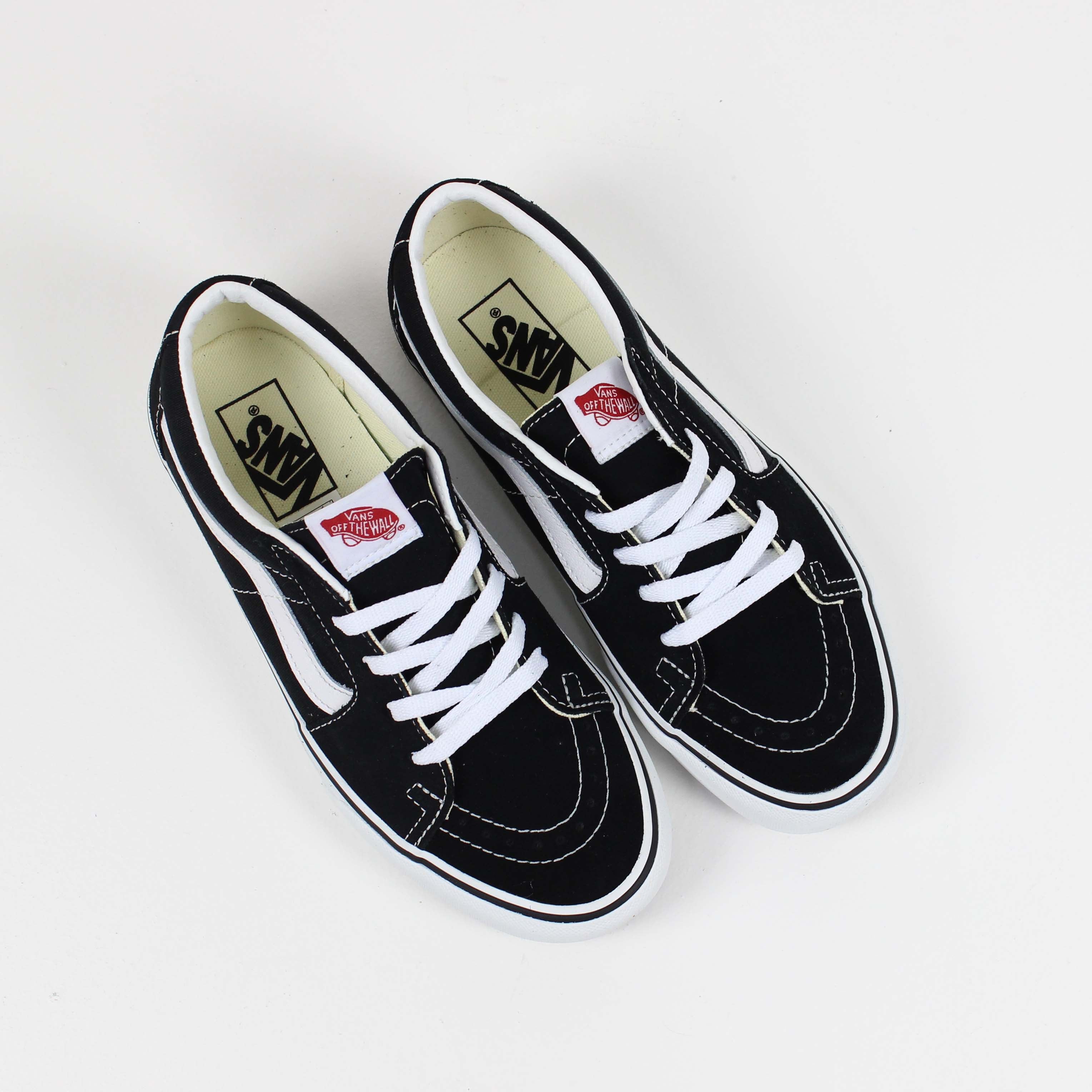 Tênis Vans Sk8-Low Couro Black True White