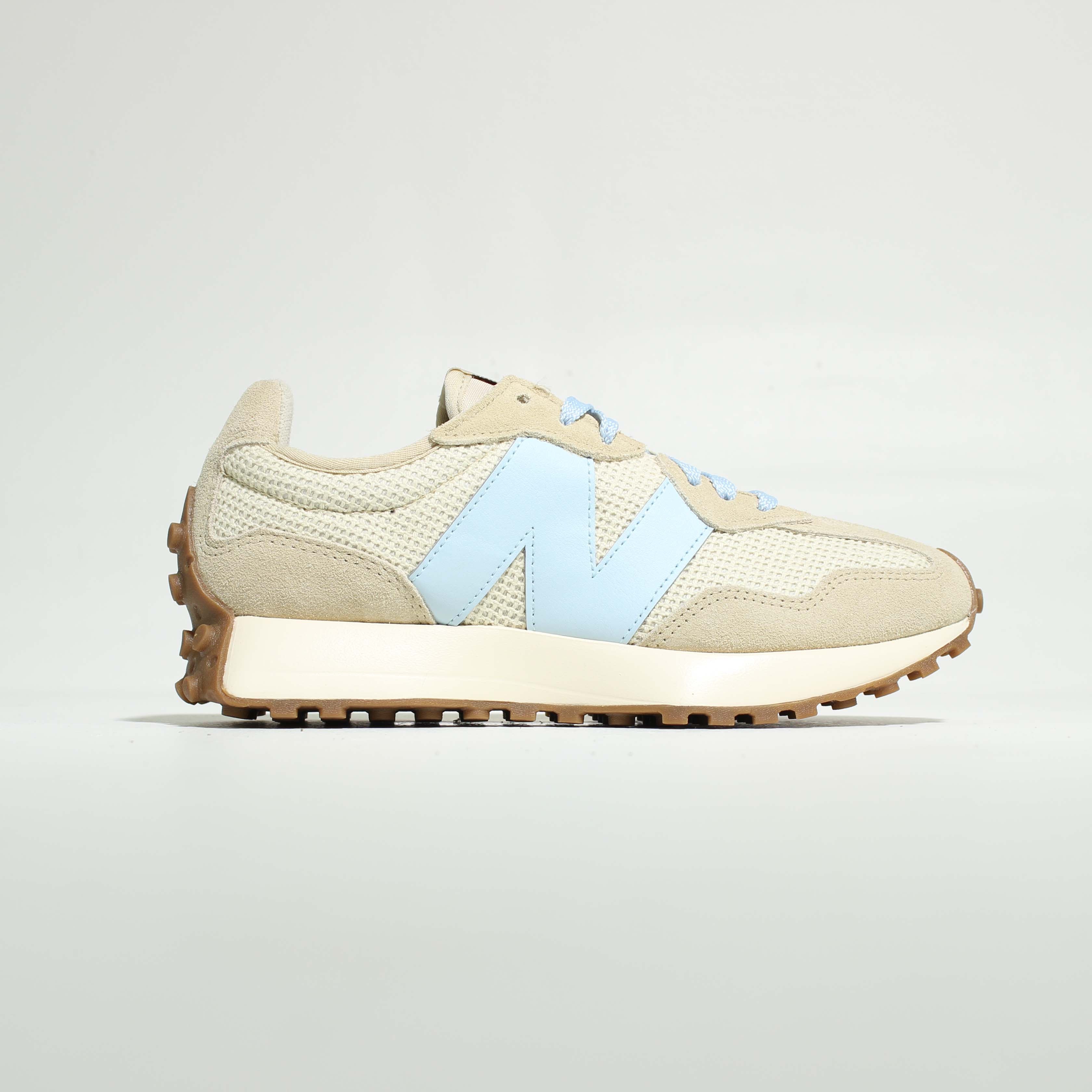 Tênis New Balance 327 Feminino Bege Azul Claro
