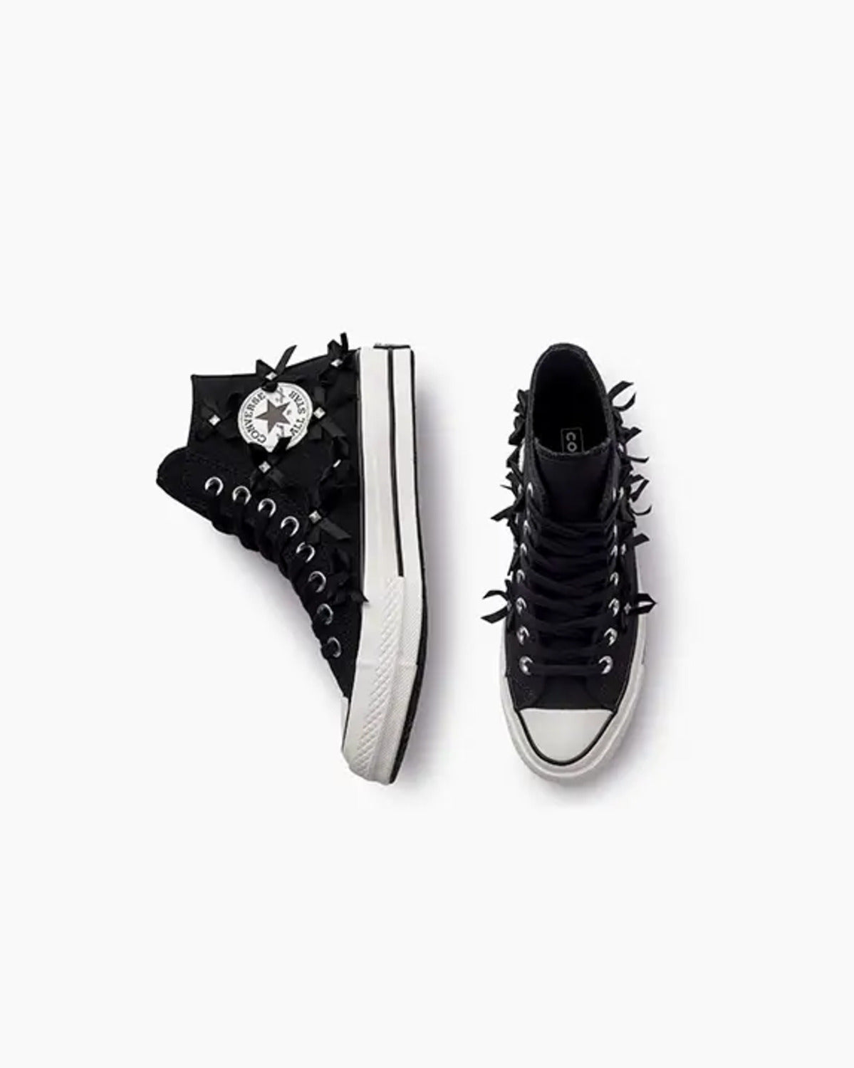 Tênis Converse Chuck 70 Bow Studded Cano Alto Preto
