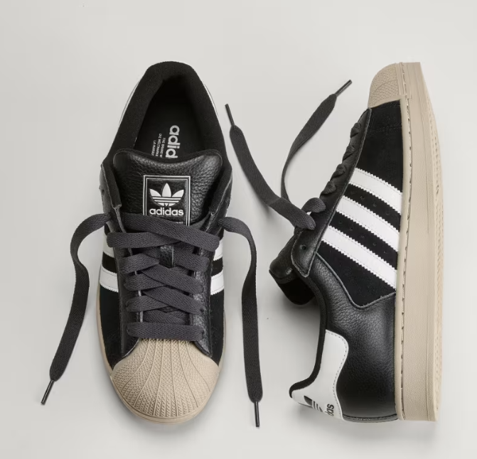 Tênis Adidas Superstar II  Core Black Core White Khaki Tree