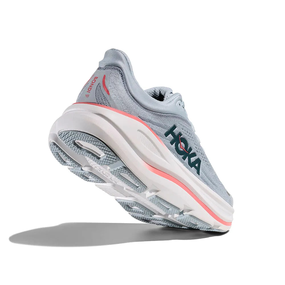 Tênis Hoka Bondi 9 Cinza Branco Vermelho