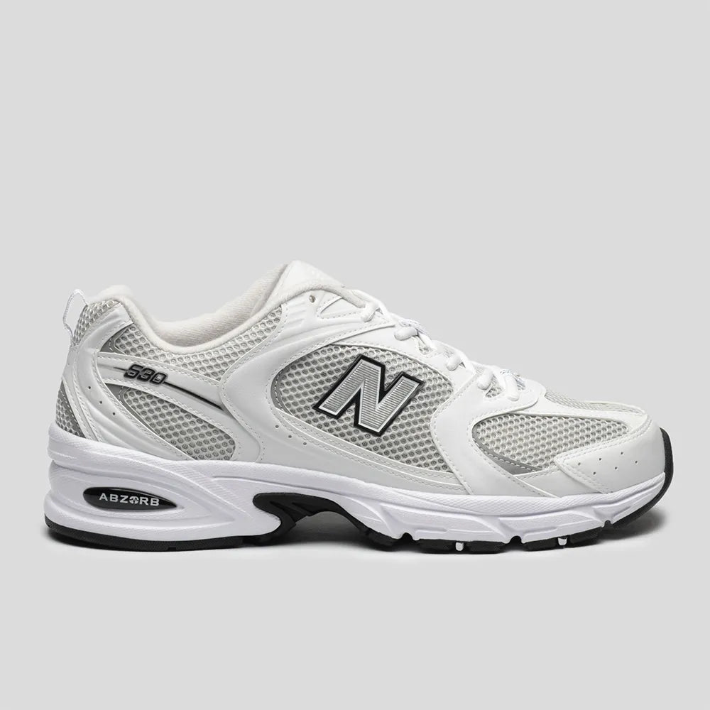 Tenis Nb 530 Unissex Branco Prata