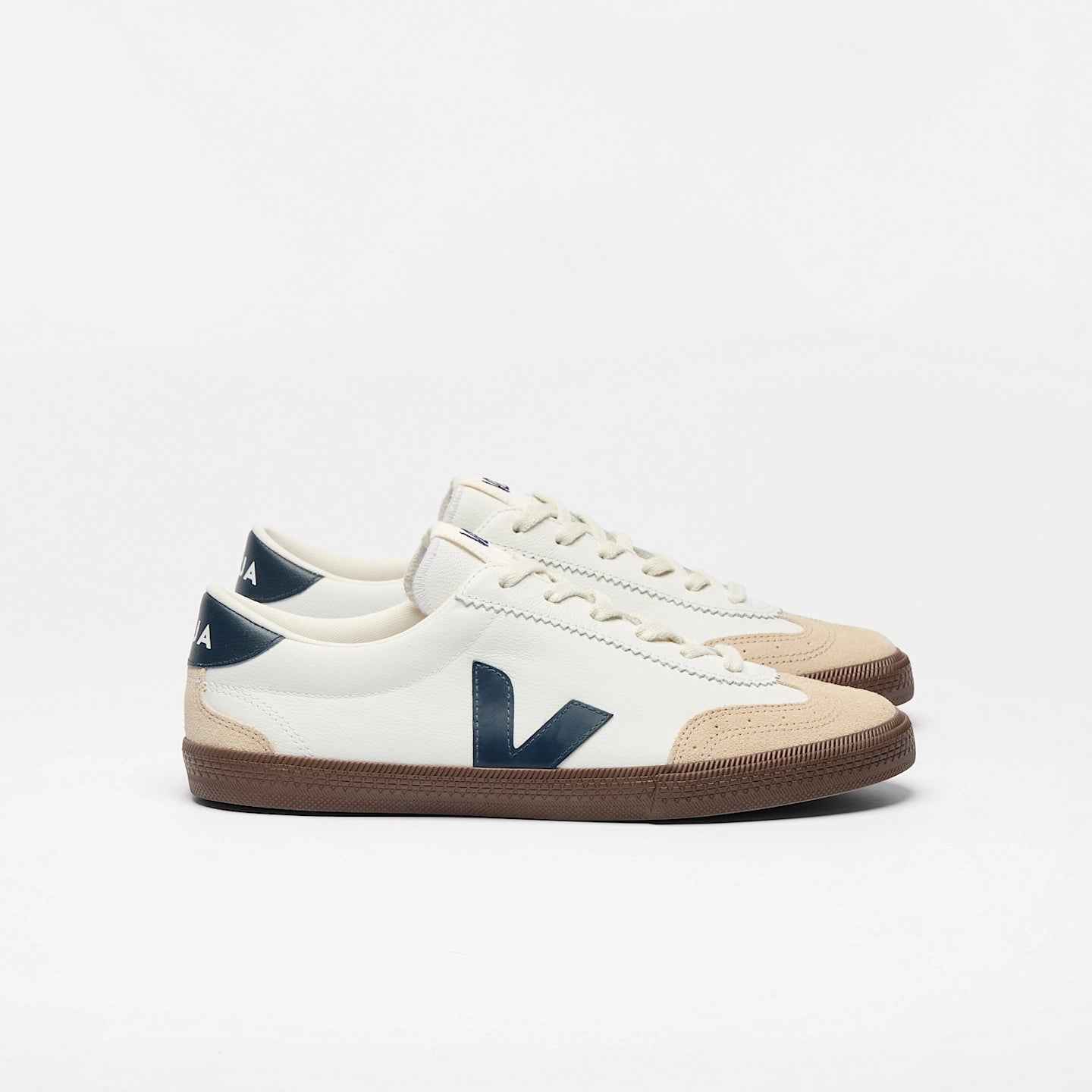 Tênis Veja Volley O.T Leather White Nautico Bark