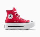 Tênis Converse All Star Lift Double Stack Plaid Mid Vermelho