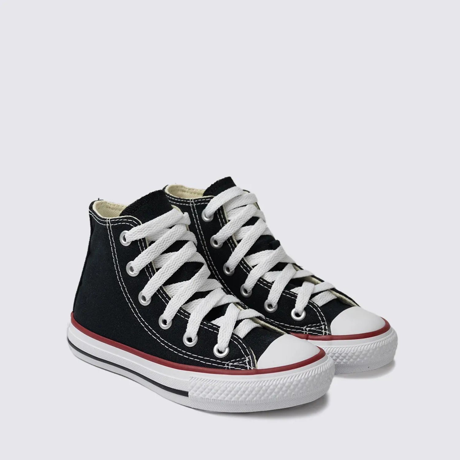 Tênis Converse Chuck Taylor All Star Kids Hi Preto Vermelho