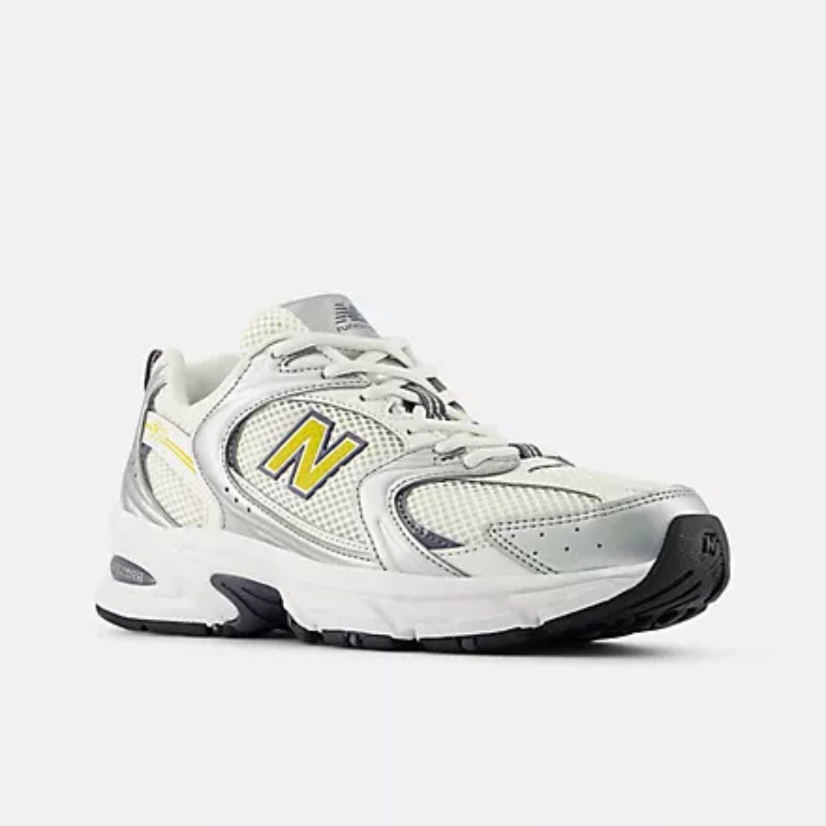 Tênis Nb 530 Unisex Branco Prata Amarelo