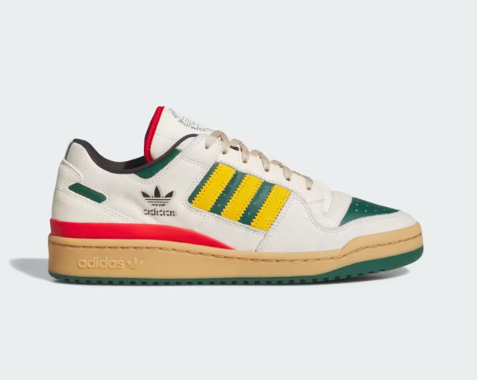 Tênis Adidas Forum 84 Low CL Cream White  Crew Yellow  Collegiate Green