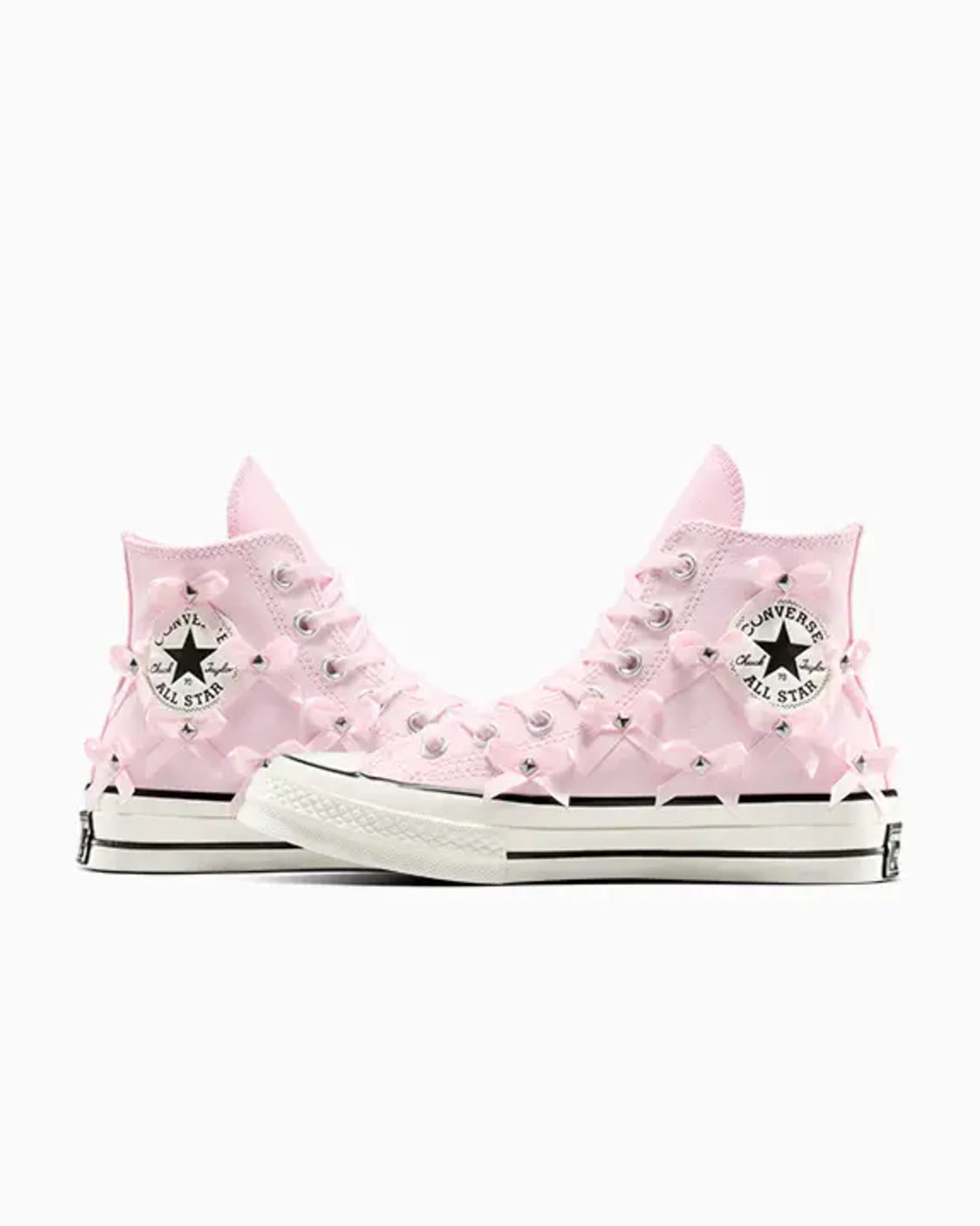 Tênis Converse Chuck 70 Bow Studded Cano Alto Rosa
