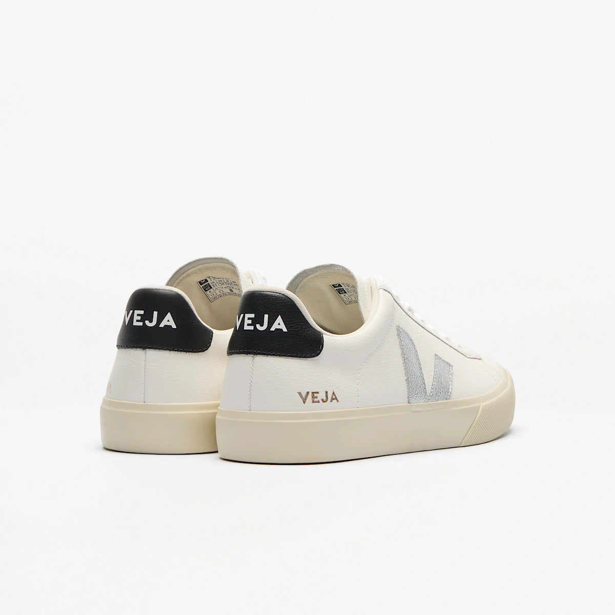 Tênis Veja Campo Leather White Silver Black