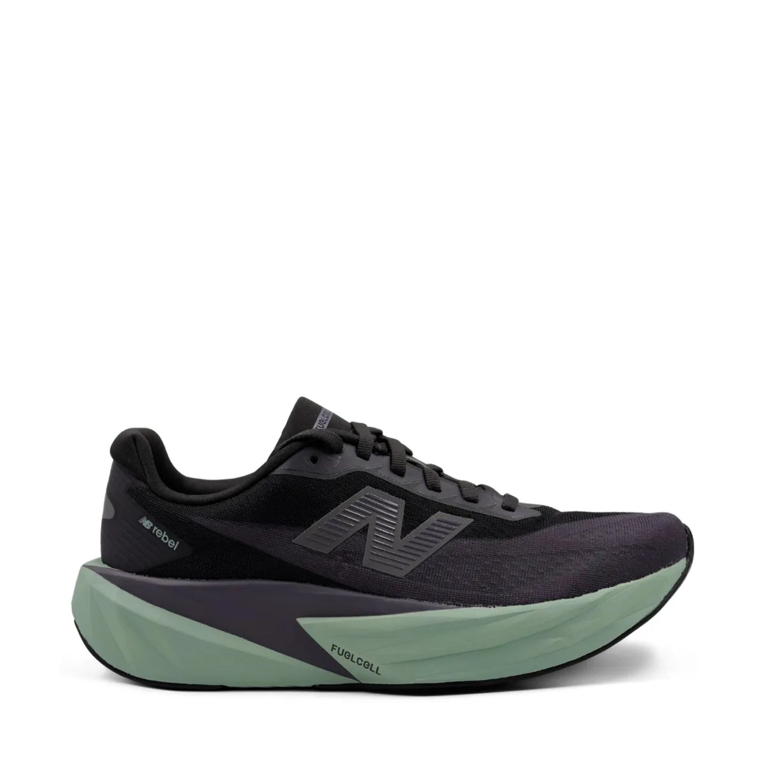 Tênis New Balance FuelCell Rebel V5 Preto Verde Claro