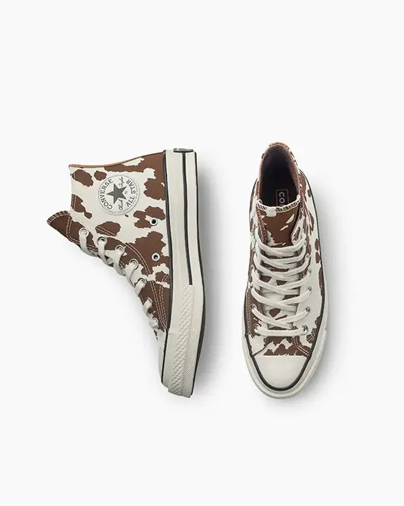 Chuck 70 Cow Print Cano Alto Marrom