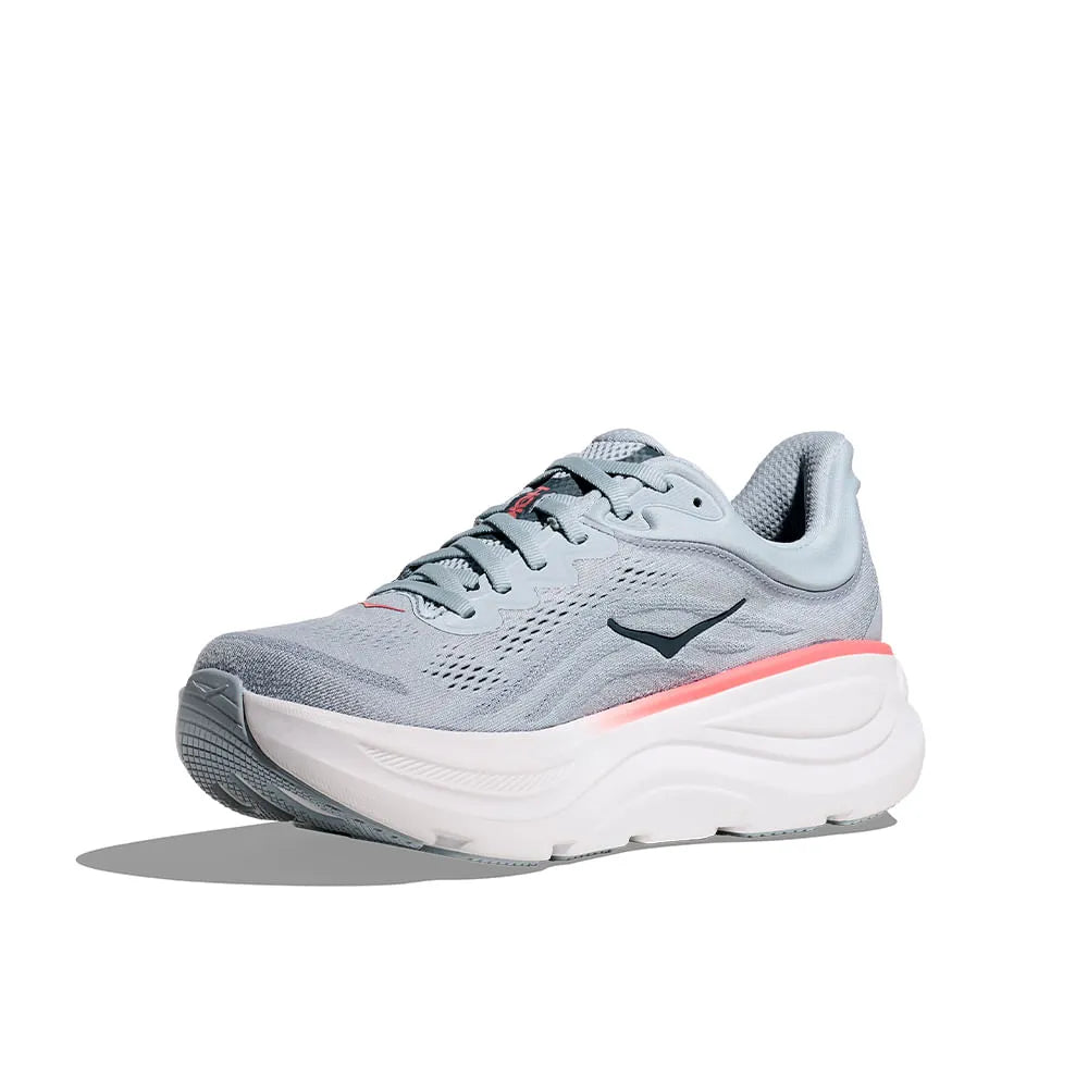 Tênis Hoka Bondi 9 Cinza Branco Vermelho