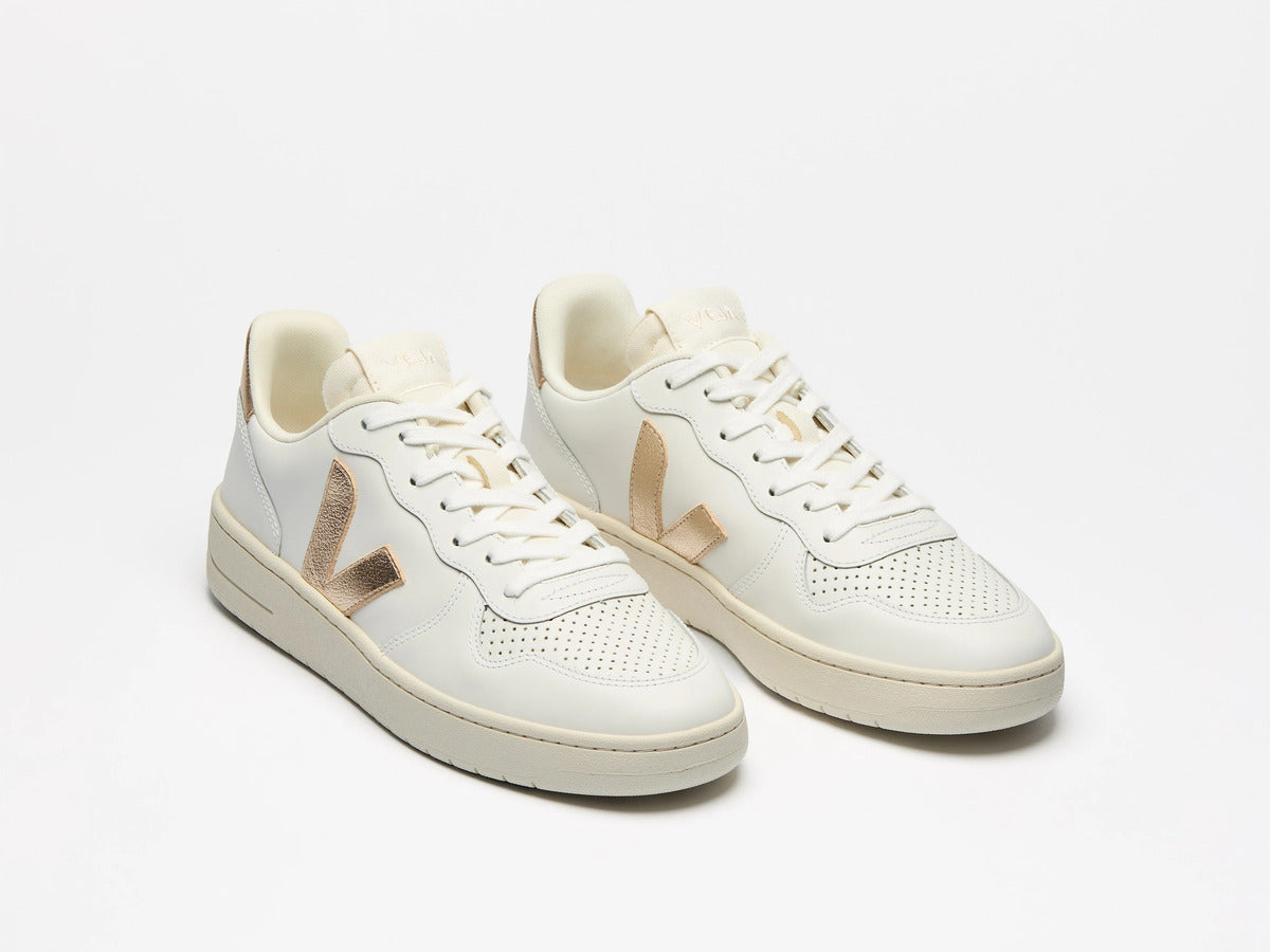 Tênis Veja V-10 Prime Leather White Platine